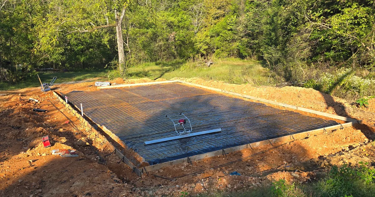 Concrete base preparation in Pulaski TN